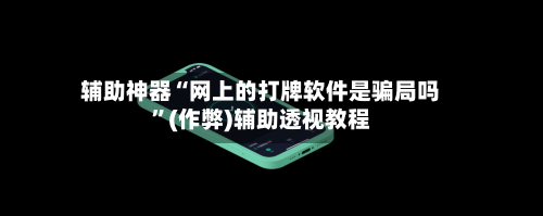 辅助神器“网上的打牌软件是骗局吗”(作弊)辅助透视教程-第2张图片